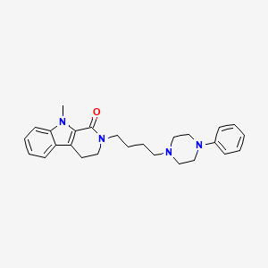 1H-Pyrido[3,4-b]indol-1-one, 2,3,4,9-tetrahydro-2-[4-(4-phenyl-1-piperazinyl)butyl]-9-methyl-