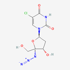 molecular formula C9H10ClN5O5 B12798005 4'-Azido-5-chloro-2'-deoxyuridine CAS No. 139418-97-6