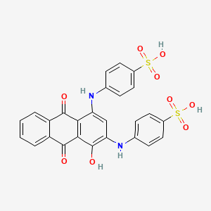 4,4'-((9,10-Dihydro-4-hydroxy-9,10-dioxo-1,3-anthrylene)diimino)bis(benzenesulphonic) acid