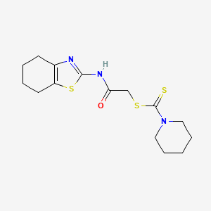 1-Piperidinecarbodithioic acid, 2-oxo-2-((4,5,6,7-tetrahydro-2-benzothiazolyl)amino)ethyl ester