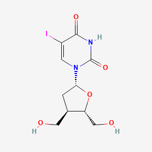 Uridine, 2',3'-dideoxy-3'-(hydroxymethyl)-5-iodo-