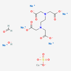 copper;pentasodium;2-[2-[bis(carboxylatomethyl)amino]ethyl-(carboxylatomethyl)amino]acetate;formaldehyde;hydroxide;sulfate