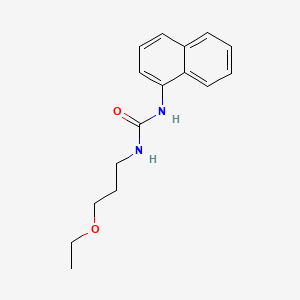 molecular formula C16H20N2O2 B12798174 Urea, 1-(3-ethoxypropyl)-3-(1-naphthyl)- CAS No. 102613-31-0