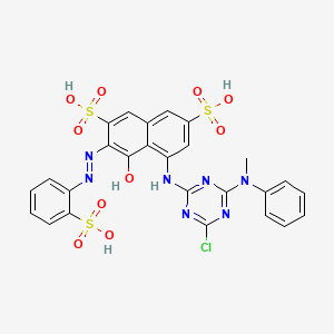 2,7-Naphthalenedisulfonic acid, 5-((4-chloro-6-(methylphenylamino)-1,3,5-triazin-2-yl)amino)-4-hydroxy-3-((2-sulfophenyl)azo)-