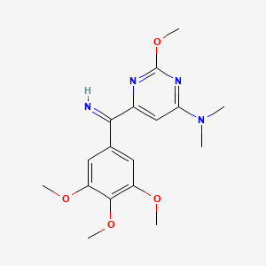 4-Pyrimidinamine, 6-(imino(3,4,5-trimethoxyphenyl)methyl)-2-methoxy-N,N-dimethyl-