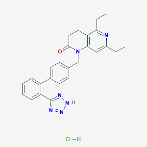 5,7-diethyl-1-[[4-[2-(2H-tetrazol-5-yl)phenyl]phenyl]methyl]-3,4-dihydro-1,6-naphthyridin-2-one;hydrochloride