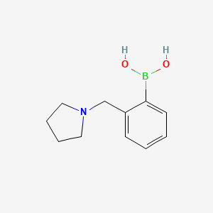 molecular formula C11H16BNO2 B1279865 [2-(吡咯烷-1-基甲基)苯基]硼酸 CAS No. 878289-40-8