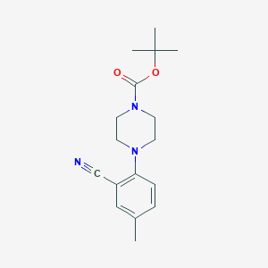 molecular formula C17H23N3O2 B1279869 叔丁基4-(2-氰基-4-甲基苯基)哌嗪-1-羧酸酯 CAS No. 1027911-78-9