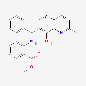 Methyl 2-{[(8-hydroxy-2-methylquinolin-7-yl)(phenyl)methyl]amino}benzoate