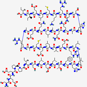 (2S,3S)-2-[[(2S,3S)-2-[[(2S)-2-[[(2S)-2-[[(2S)-2-[[(2S)-6-amino-2-[[(2S)-2-[[(2S)-4-amino-2-[[(2S)-2-[[(2S)-2-[[(2S)-2-[[(2S)-5-amino-2-[[(2S)-5-amino-2-[[(2S)-2-[[(2S)-2-[[(2S)-5-amino-2-[[(2S)-2-[[(2S)-2-[[(2S)-2-[[(2S)-2-[[(2S)-2-[[(2S)-2-[[(2S)-2-[[(2S)-2-[[(2S)-2-[[(2S)-2-[[(2S)-2-[[(2S)-2-[[(2S)-2-[[(2S)-2-[[(2S,3R)-2-[[(2S)-2-[[(2S)-2-[[(2S)-2-[[(2S)-2-[[(2S,3S)-2-[[(2S)-1-[(2S)-1-[(2S)-2-[[(2S)-2-[[(2S)-2-amino-3-hydroxypropanoyl]amino]-4-carboxybutanoyl]amino]-4-carboxybutanoyl]pyrrolidine-2-carbonyl]pyrrolidine-2-carbonyl]amino]-3-methylpentanoyl]amino]-3-hydroxypropanoyl]amino]-4-methylpentanoyl]amino]-3-carboxypropanoyl]amino]-4-methylpentanoyl]amino]-3-hydroxybutanoyl]amino]-3-phenylpropanoyl]amino]-3-(1H-imidazol-4-yl)propanoyl]amino]-4-methylpentanoyl]amino]-4-methylpentanoyl]amino]-5-carbamimidamidopentanoyl]amino]-4-carboxybutanoyl]amino]-3-methylbutanoyl]amino]-4-methylpentanoyl]amino]-4-carboxybutanoyl]amino]-4-methylsulfanylbutanoyl]amino]propanoyl]amino]-5-carbamimidamidopentanoyl]amino]propanoyl]amino]-4-carboxybutanoyl]amino]-5-oxopentanoyl]amino]-4-methylpentanoyl]amino]propanoyl]amino]-5-oxopentanoyl]amino]-5-oxopentanoyl]amino]propanoyl]amino]-3-(1H-imidazol-4-yl)propanoyl]amino]-3-hydroxypropanoyl]amino]-4-oxobutanoyl]amino]-5-carbamimidamidopentanoyl]amino]hexanoyl]amino]-4-methylsulfanylbutanoyl]amino]-4-methylpentanoyl]amino]-4-carboxybutanoyl]amino]-3-methylpentanoyl]amino]-3-methylpentanoic acid