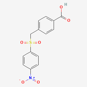 4-(((4-Nitrophenyl)sulfonyl)methyl)benzoic acid