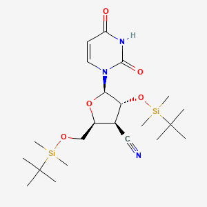 1-(2,5-Bis-O-(t-butyldimethylsilyl)-3-C-cyano-3-deoxy-beta-D-xylopentofuranosyl)uracil