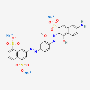 1,5-Naphthalenedisulfonic acid, 3-((4-((6-amino-1-hydroxy-3-sulfo-2-naphthalenyl)azo)-5-methoxy-2-methylphenyl)azo)-, trisodium salt