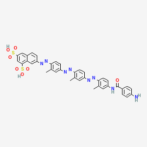 1,3-Naphthalenedisulfonic acid, 7-((4-((4-((4-((4-aminobenzoyl)amino)-2-methylphenyl)azo)-2-methylphenyl)azo)-2-methylphenyl)azo)-