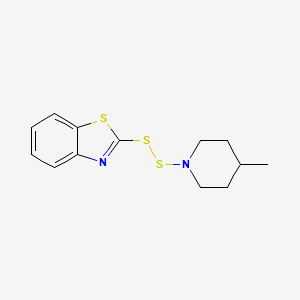 Benzothiazole, 2-((4-methyl-1-piperidinyl)dithio)-