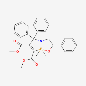 Dimethyl 8,8-dimethyl-2,5,5-triphenyl-5,8-dihydro-2H,3H-8lambda(5)-(1,2)azaphospholo(2,1-b)(1,3,2)oxazaphosphole-6,7-dicarboxylate