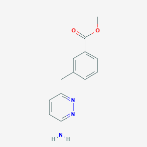 molecular formula C13H13N3O2 B1279894 Methyl 3-[(6-aminopyridazin-3-yl)methyl]benzoate CAS No. 874338-90-6