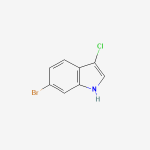 molecular formula C8H5BrClN B1279913 6-溴-3-氯-1H-吲哚 CAS No. 57916-08-2