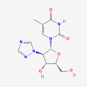 1-(2-(1,2,4-Triazol-1-yl)-2-deoxy-beta-D-xylofuranosyl)thymine