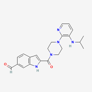 Piperazine, 1-((6-formyl-1H-indol-2-yl)carbonyl)-4-(3-((1-methylethyl)amino)-2-pyridinyl)-