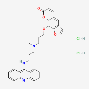 7H-Furo(3,2-g)(1)benzopyran-7-one, 9-(3-((3-(9-acridinylamino)propyl)methylamino)propoxy)-, dihydrochloride