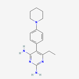 2,4-Pyrimidinediamine, 6-ethyl-5-(4-(1-piperidinyl)phenyl)-