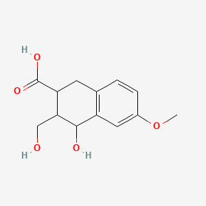 4-Hydroxy-3-(hydroxymethyl)-6-methoxy-1,2,3,4-tetrahydro-2-naphthalenecarboxylic acid