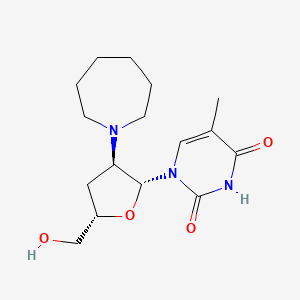 Uridine, 2',3'-dideoxy-2'-(hexahydro-1H-azepin-1-yl)-5-methyl-