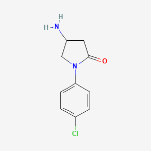 B1279960 4-Amino-1-(4-chlorophenyl)pyrrolidin-2-one CAS No. 60655-93-8