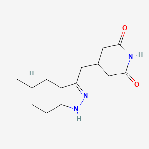 4-((5-Methyl-4,5,6,7-tetrahydro-1H-indazol-3-yl)methyl)-2,6-piperidinedione