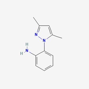 molecular formula C11H13N3 B1279964 2-(3,5-二甲基-1H-吡唑-1-基)苯胺 CAS No. 60418-47-5