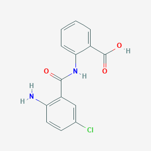 molecular formula C14H11ClN2O3 B1279967 Benzoic acid, 2-[(2-amino-5-chlorobenzoyl)amino]- CAS No. 59187-54-1