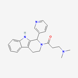 1,2,3,4-Tetrahydro-2-(3-(dimethylamino)-1-oxopropyl)-1-(3-pyridinyl)-9H-pyrido(3,4-b)indole