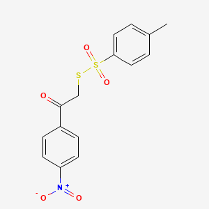 S-(2-(4-(Hydroxy(oxido)amino)phenyl)-2-oxoethyl) 4-methylbenzenesulfonothioate