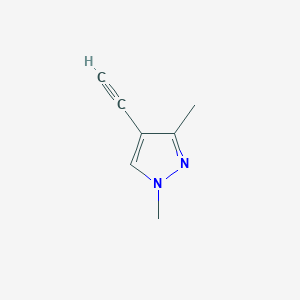 molecular formula C7H8N2 B1279990 1H-吡唑，4-乙炔基-1,3-二甲基- CAS No. 61514-53-2