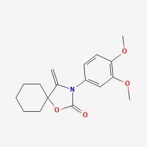 1-Oxa-3-azaspiro(4.5)decan-2-one, 3-(3,4-dimethoxyphenyl)-4-methylene