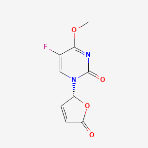 2(1H)-Pyrimidinone, 1-(2,5-dihydro-5-oxo-2-furanyl)-5-fluoro-4-methoxy-, (R)-