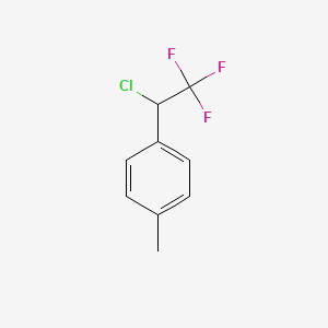 molecular formula C9H8ClF3 B12799924 1-(1-Chloro-2,2,2-trifluoroethyl)-4-methylbenzene CAS No. 708-65-6