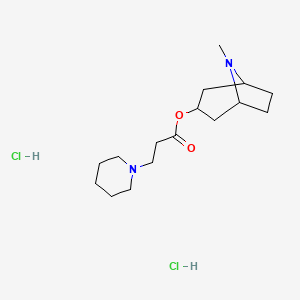 1-Piperidinepropanoic acid, 8-methyl-8-azabicyclo(3.2.1)oct-3-yl ester, dihydrochloride, exo-