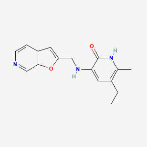 2(1H)-Pyridinone, 5-ethyl-3-((furo(2,3-c)pyridin-2-ylmethyl)amino)-6-methyl-