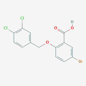 molecular formula C14H9BrCl2O3 B1280028 5-溴-2-[(3,4-二氯苯基)氧基]苯甲酸 CAS No. 62176-38-9