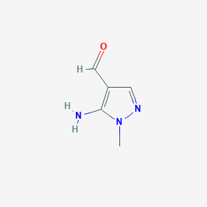 molecular formula C5H7N3O B1280042 5-氨基-1-甲基-1H-吡唑-4-甲醛 CAS No. 62564-90-3