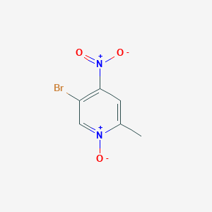 molecular formula C6H5BrN2O3 B1280047 5-溴-2-甲基-4-硝基吡啶-1-氧化物 CAS No. 62516-08-9
