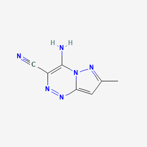 molecular formula C7H6N6 B1280049 4-Amino-7-methylpyrazolo[5,1-c][1,2,4]triazine-3-carbonitrile CAS No. 63475-17-2