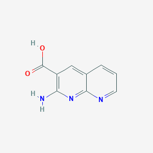 molecular formula C9H7N3O2 B1280050 2-Amino-1,8-naphthyridine-3-carboxylic acid CAS No. 46298-84-4