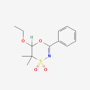 5,5-Dimethyl-4,4-dioxido-2-phenyl-5,6-dihydro-1,4,3-oxathiazin-6-yl ethyl ether