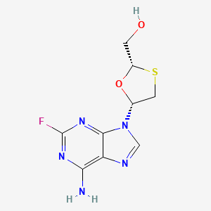 1,3-Oxathiolane-2-methanol, 5-(6-amino-2-fluoro-9H-purin-9-yl)-, (2S-cis)-