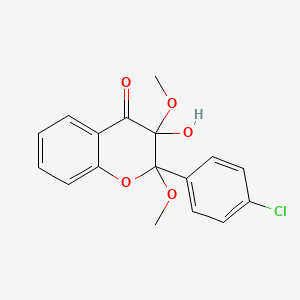 2-(4-Chlorophenyl)-3-hydroxy-2,3-dimethoxy-2,3-dihydro-4H-chromen-4-one