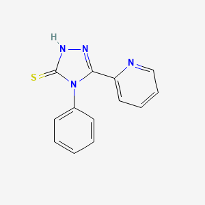 molecular formula C13H10N4S B1280098 4-苯基-5-(吡啶-2-基)-4H-1,2,4-三唑-3-硫醇 CAS No. 56041-34-0