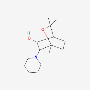 1,3,3-Trimethyl-6-(1-piperidinyl)-2-oxabicyclo(2.2.2)octan-5-ol